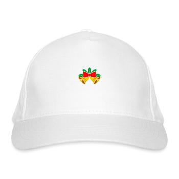 Christmas bells - Organic Baseball Cap - white - Front