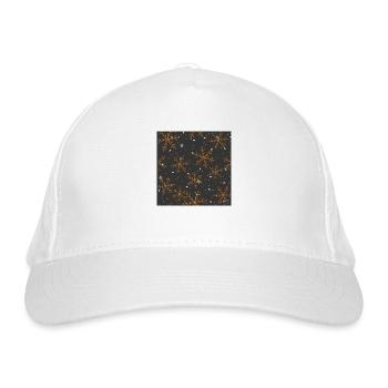 Ice crystal pattern - Organic Baseball Cap - white - Front