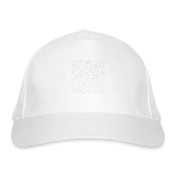 Cute Tiny Hearts Pattern Print Background Present - Organic Baseball Cap - white - Front