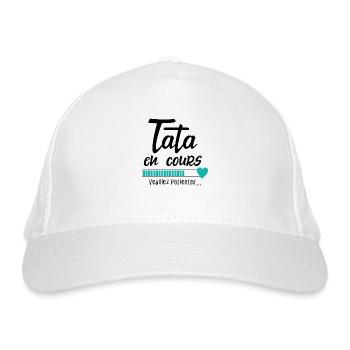 Future Tata en Cours Annonce Grossesse Pour Tante - Casquette classique bio - blanc - Devant