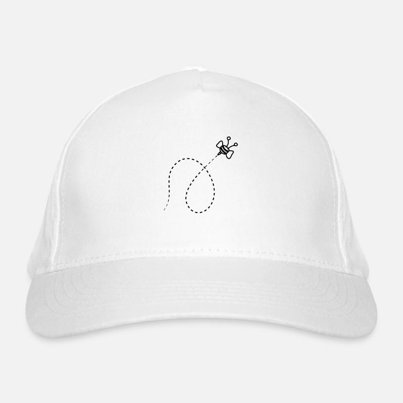 Linie Gestrichelt Biene Bio-Baseballkappe