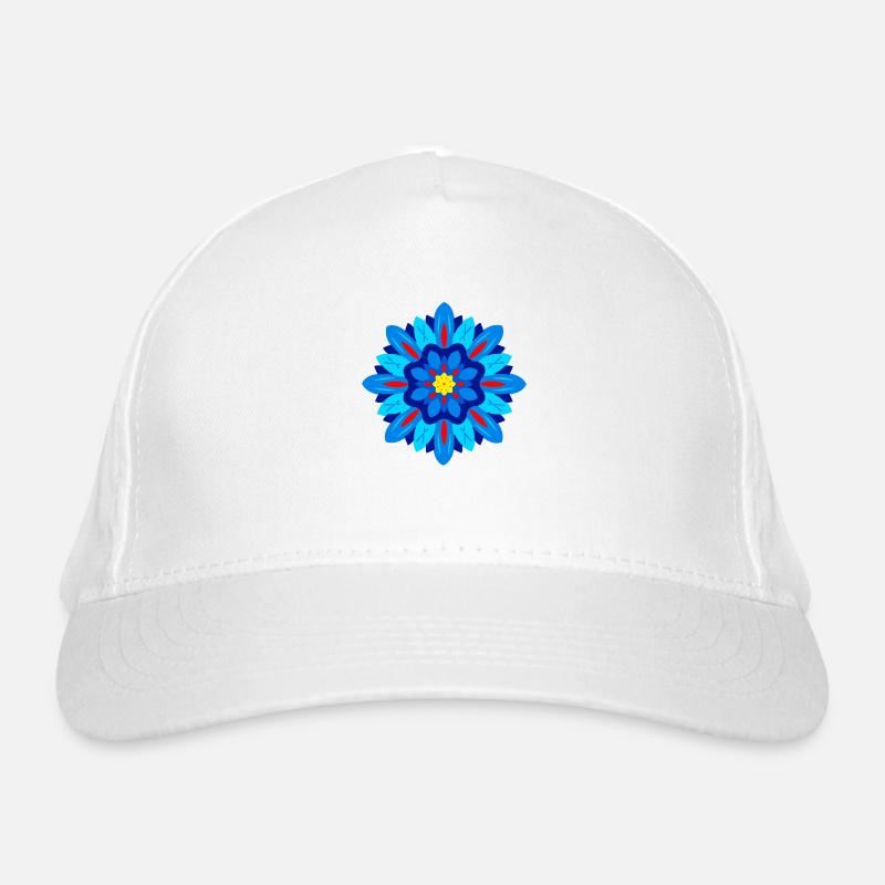 Blumen Mandala Bio-Baseballkappe