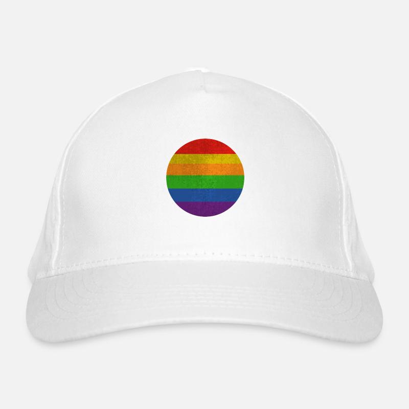 Pride Flagge Vintage Regenbogen Bio-Baseballkappe