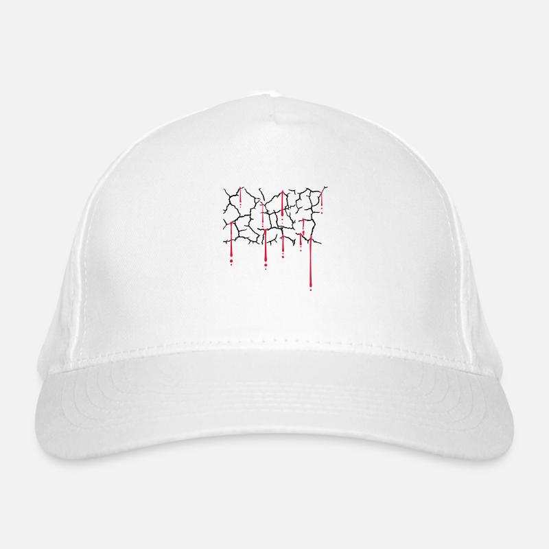 Blut Tropfen Risse Muster Bio-Baseballkappe