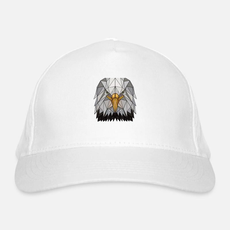 Adler Polygon - Bio-Baseballkappe - Weiß