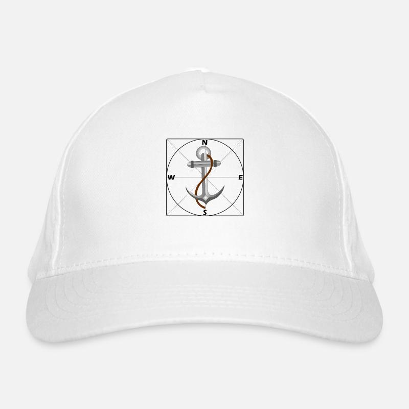 Ancre avec points cardinaux Casquette classique bio