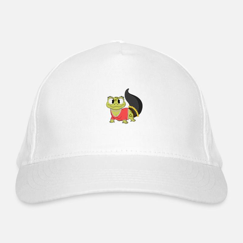 Lady Gecko - Bio-Baseballkappe - Weiß
