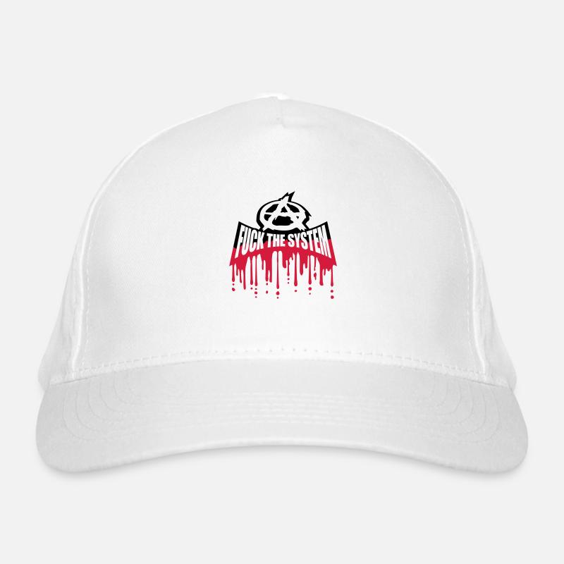 Blood fuck the system Organic Baseball Cap