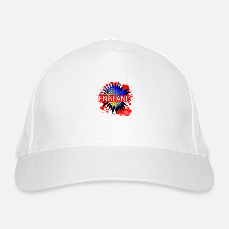 Angleterre Rouge Blanc et Bleu Dessin animé Exclamation Casquette classique bio