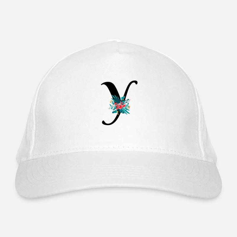 lettre Y fleuris Casquette classique bio