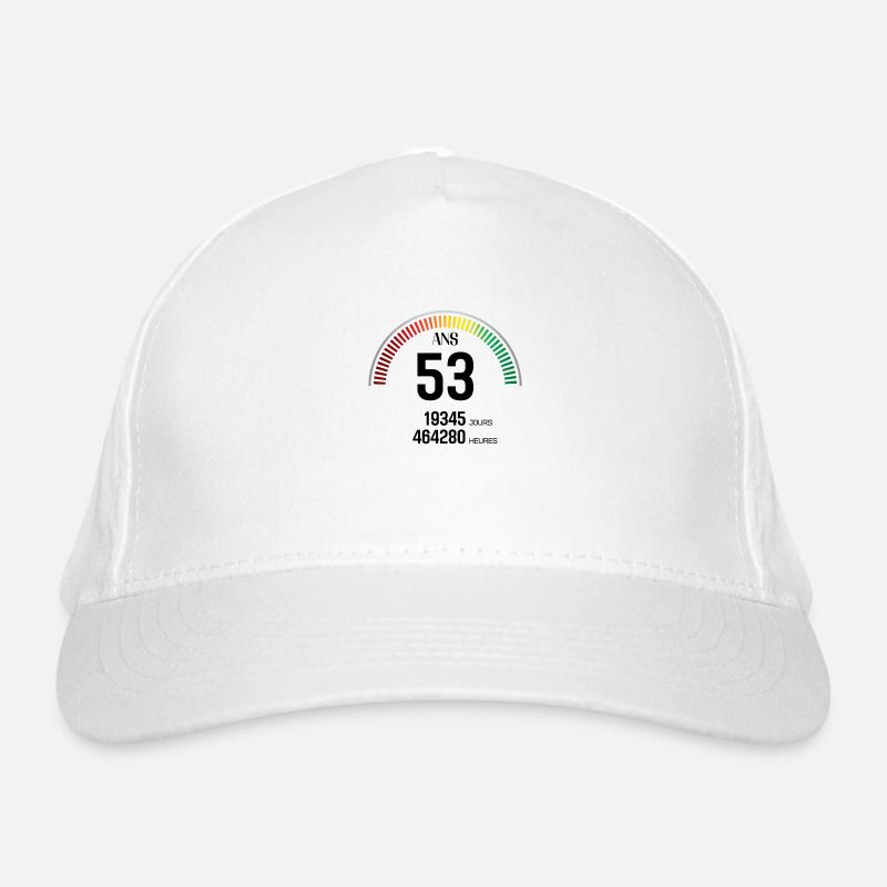 Anniversaire 53 ans Compteur Casquette classique bio