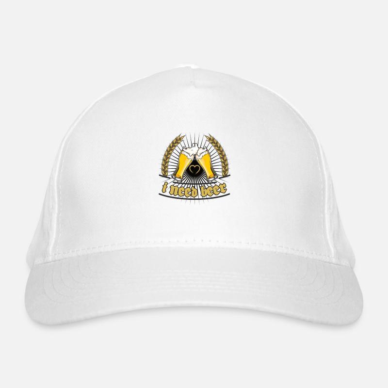 "I need beer" design Organic Baseball Cap