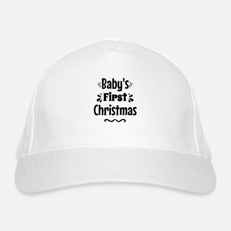 Babys erstes Weihnachten Bio-Baseballkappe