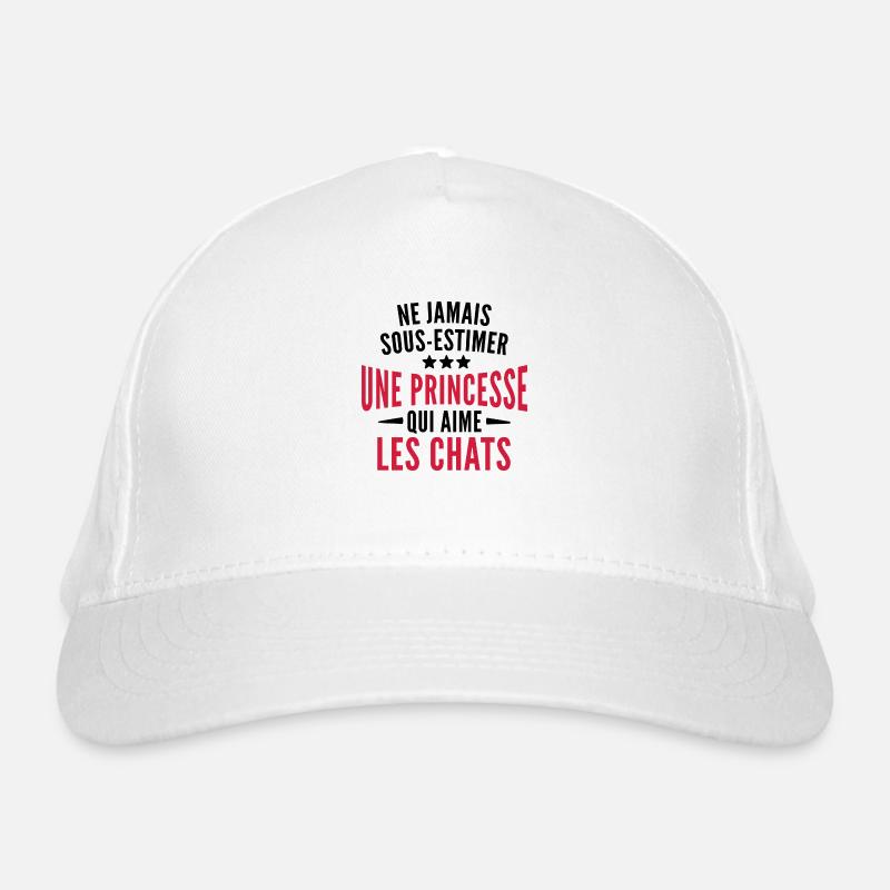 une princesse qui aime les chats Casquette classique bio