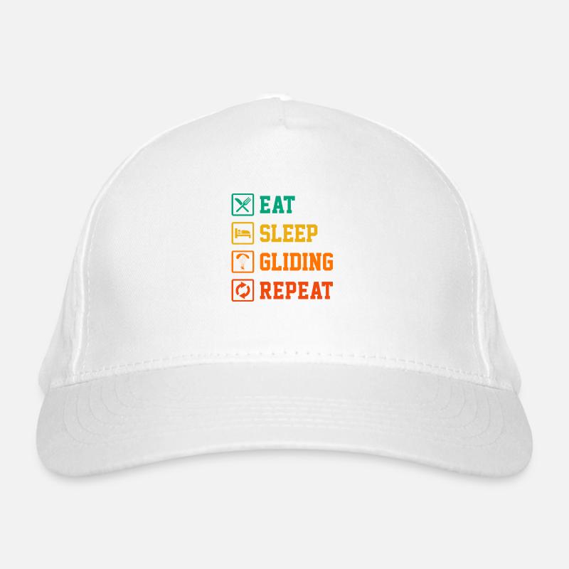 Eat Sleep Gliding Repeat Paragliding Parachute Par Bio-Baseballkappe