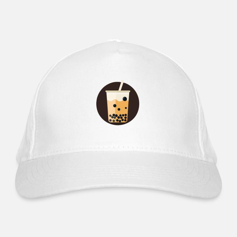 Round Bubble Tea Icon Organic Baseball Cap
