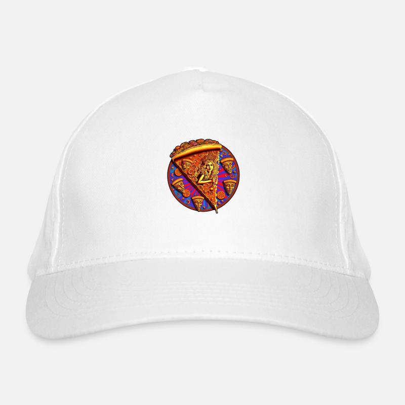 Verrückte Pizza Bio-Baseballkappe