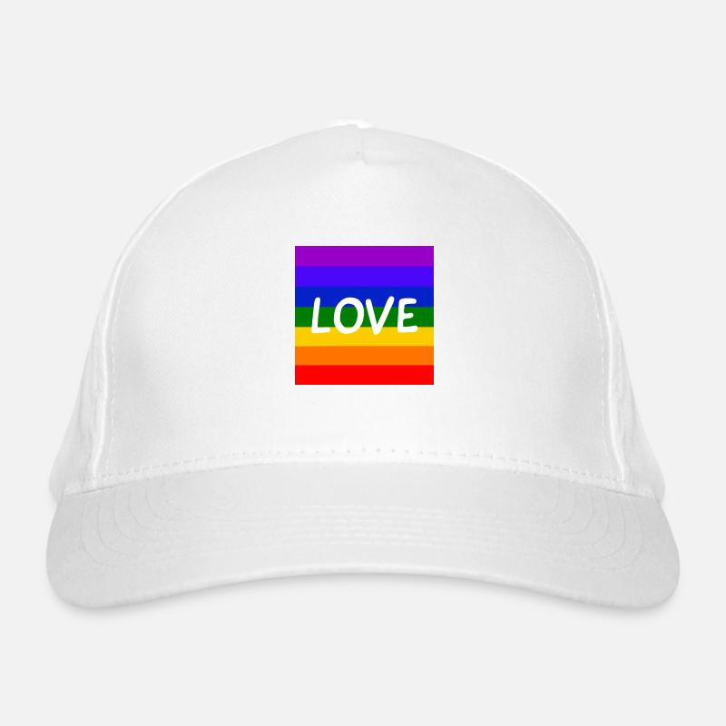 Liebe Regenbogen Bio-Baseballkappe