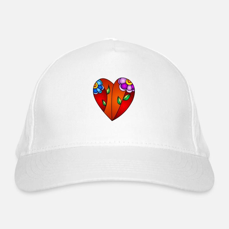 Herz Bio-Baseballkappe