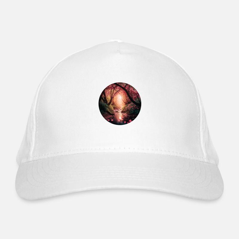 Cherry blossom forest Organic Baseball Cap