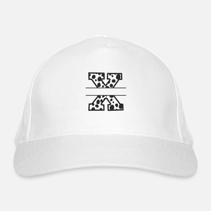 letter x custom cow pattern Organic Baseball Cap