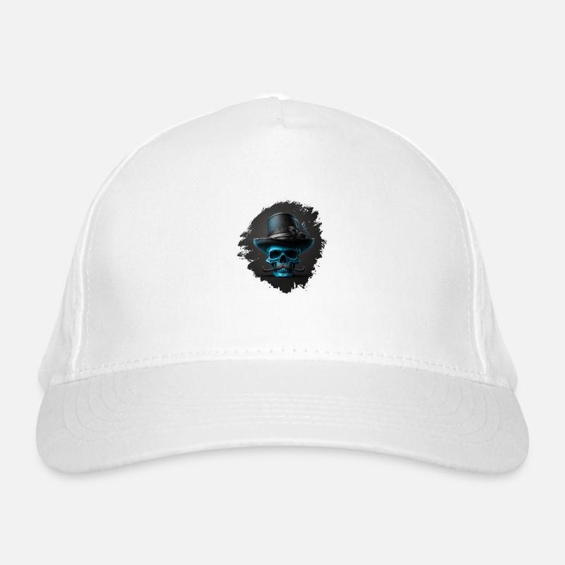 Dapper Blue Skull Organic Baseball Cap