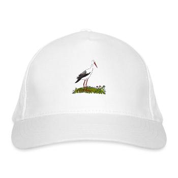 Oiseau cigogne - Casquette classique bio - blanc - Devant