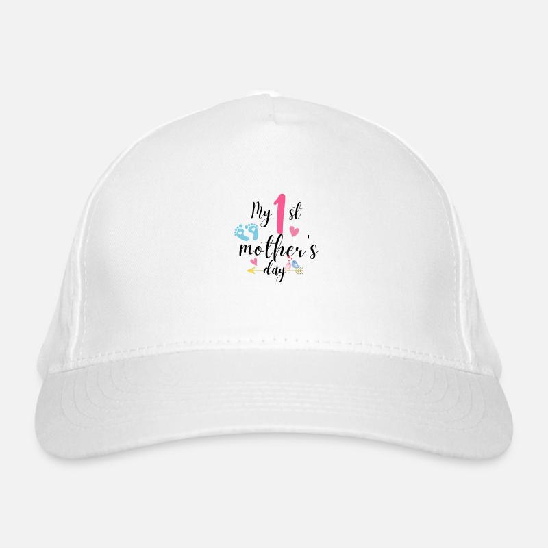 Mamas erstes Muttertags-T-Shirt Bio-Baseballkappe