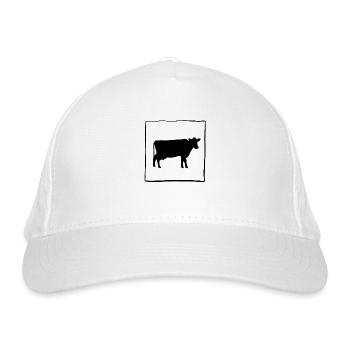 Kuh 1 - Bio-Baseballkappe - Weiß - Vorne