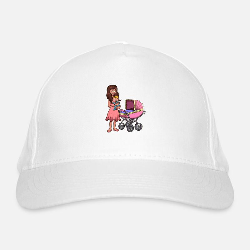 Dessin animé Maman avec bébé Casquette classique bio