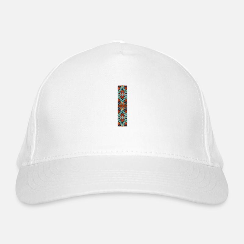 Letter I- boho design, Colorful monogram Organic Baseball Cap