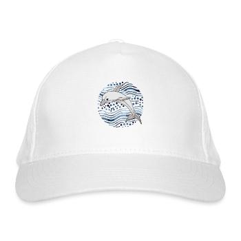 Delfin - Bio-Baseballkappe - Weiß - Vorne