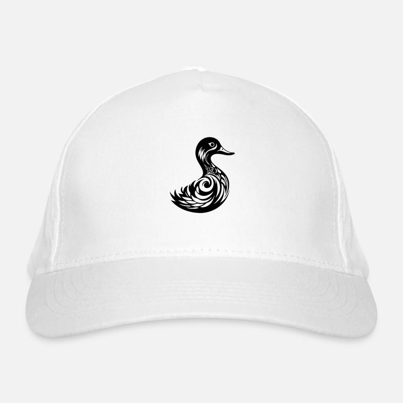 Ente Vögel Enten - Bio-Baseballkappe - Weiß