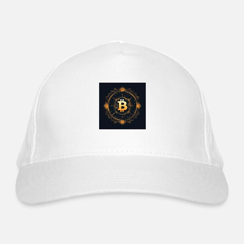 Logo Bitcoin Moderne Élégant Desgin Noir Or Casquette classique bio