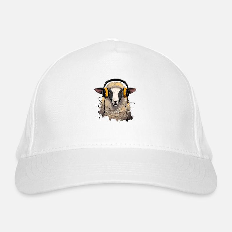 Beki the audiophile sheep Organic Baseball Cap
