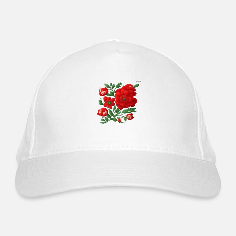 Folk art composition #10 - Organic Baseball Cap - white