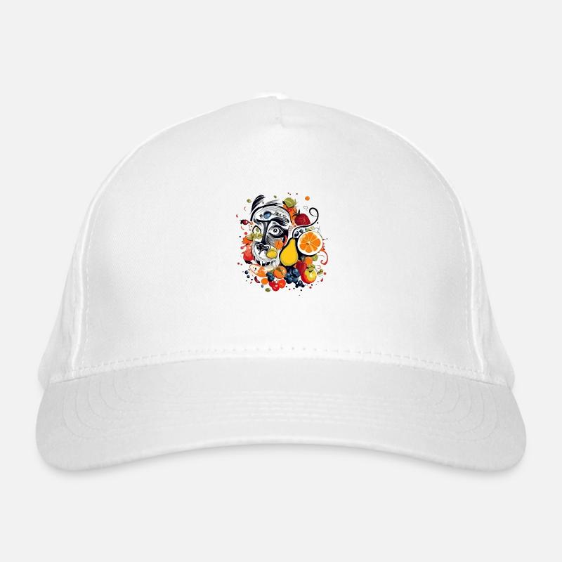 Koji the monkey in the fruit Organic Baseball Cap