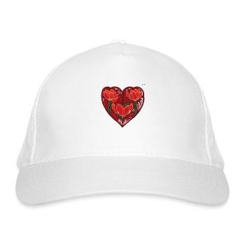 Valentine's Day composition #1 - Organic Baseball Cap - white - Front