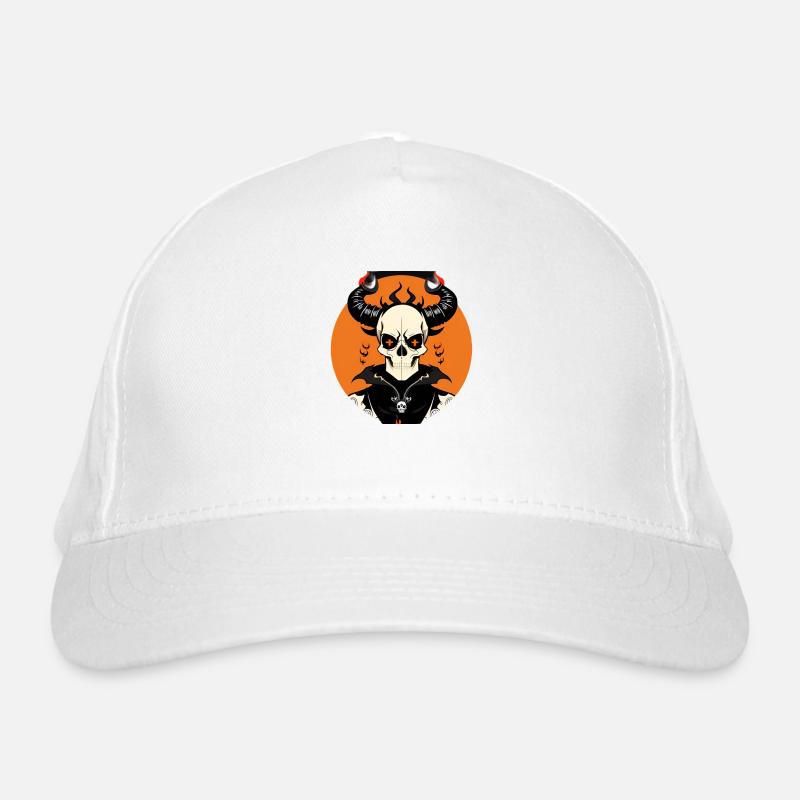 Horned skull | I came with Summer and Fire Organic Baseball Cap