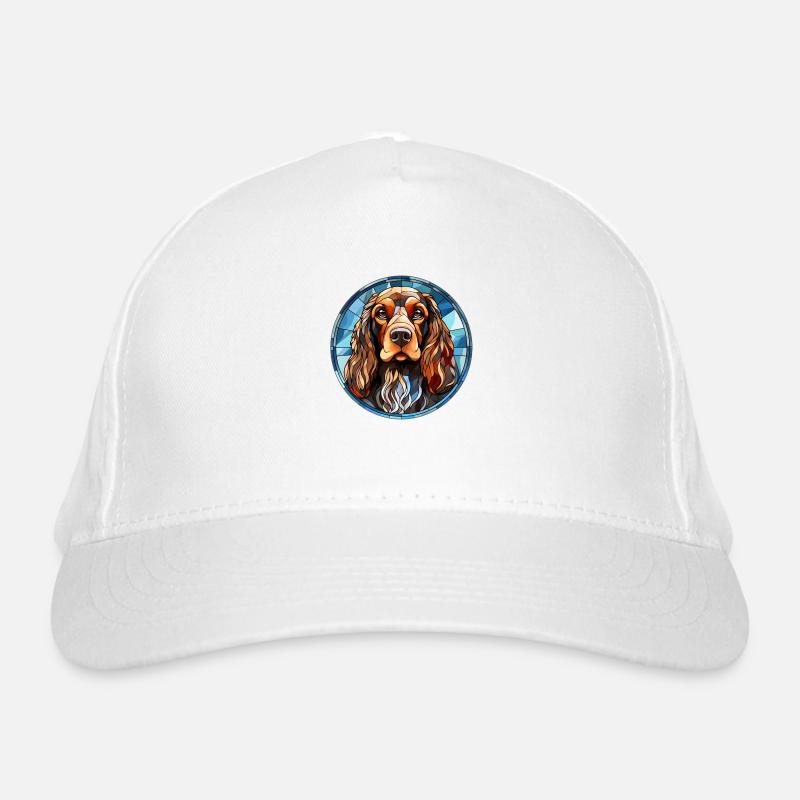 Englischer Cocker Spaniel Hunderasse Aquarellglas Bio-Baseballkappe