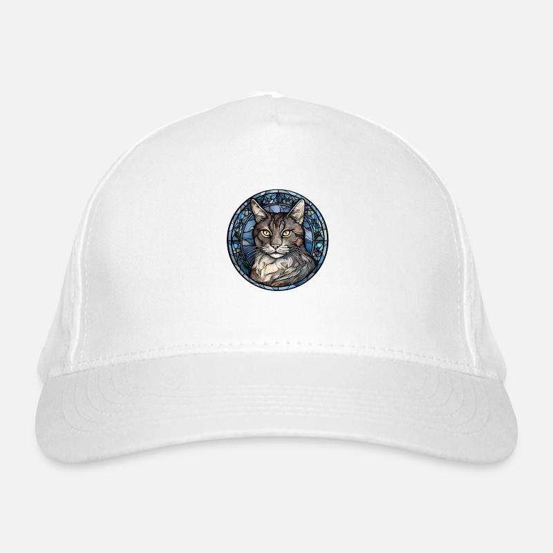 American Polydactyl Cat Breed Aquarelle Verre Casquette classique bio