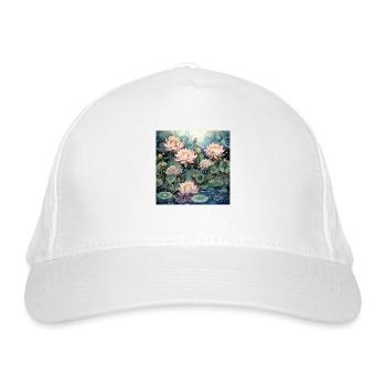 Water lilies - Organic Baseball Cap - white - Front