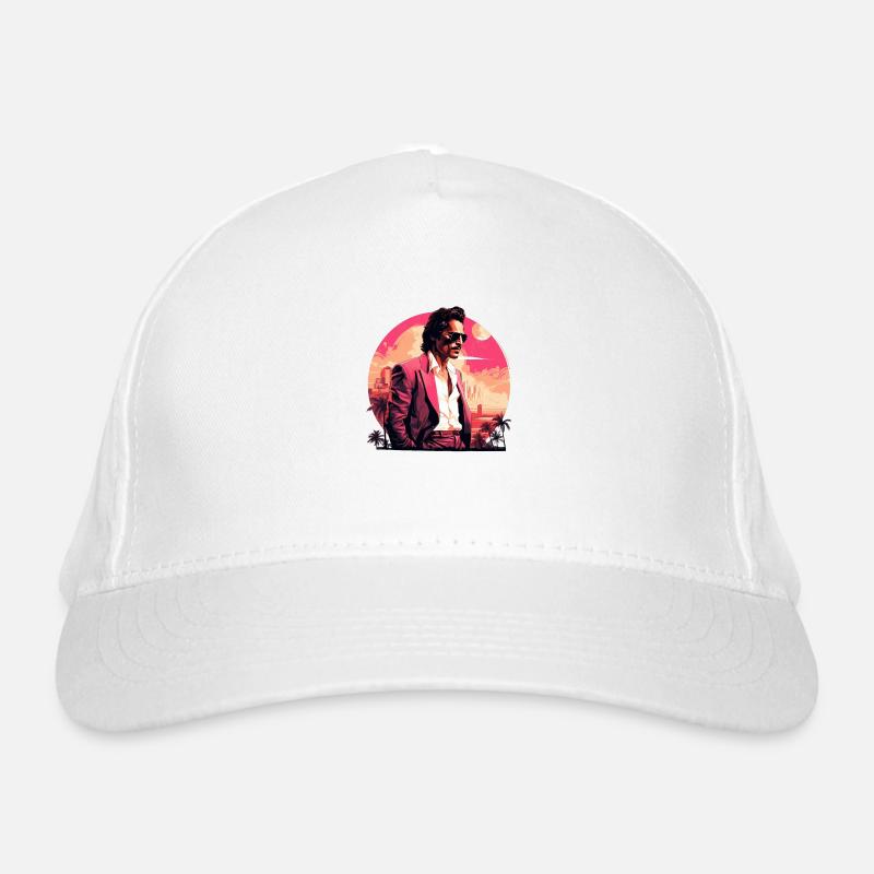 Retro Miami Boho Style Design Organic Baseball Cap