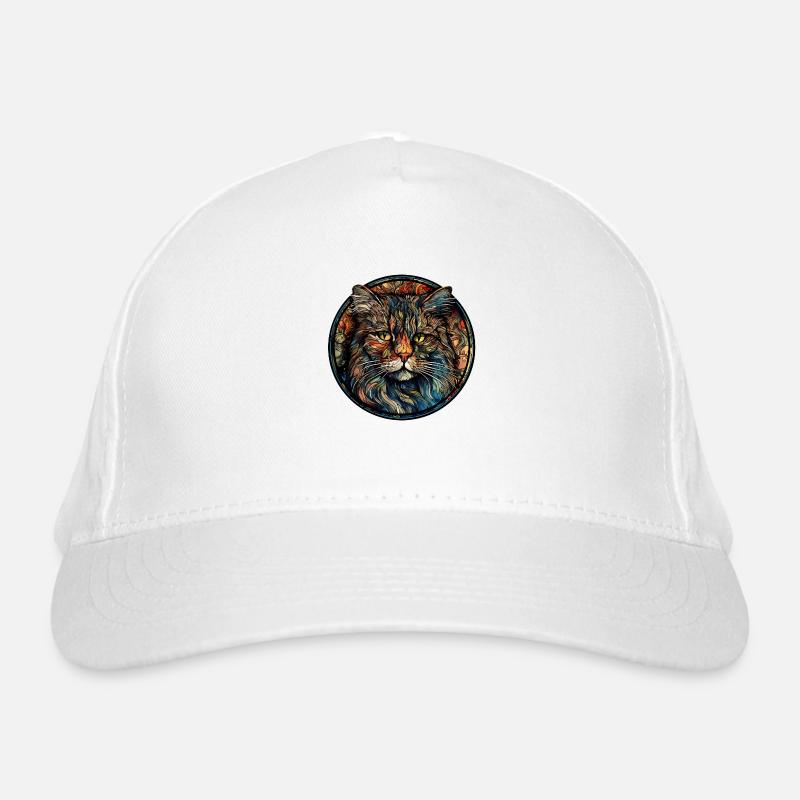 Ragamuffin Katzenrasse Aquarellglas Bio-Baseballkappe