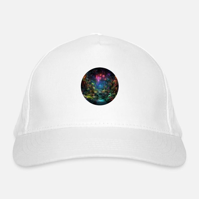Dynamic Neon Journeys: Le monde de Neon Jungle Casquette classique bio