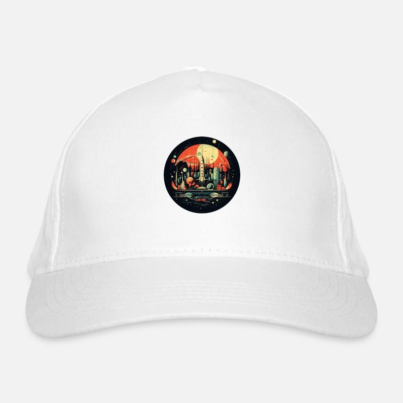 Stylish Space Age: Retro-Futurism Organic Baseball Cap