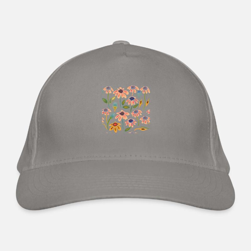 Fleurs printanières Belles fleurs Dessin esthétique Casquette classique bio