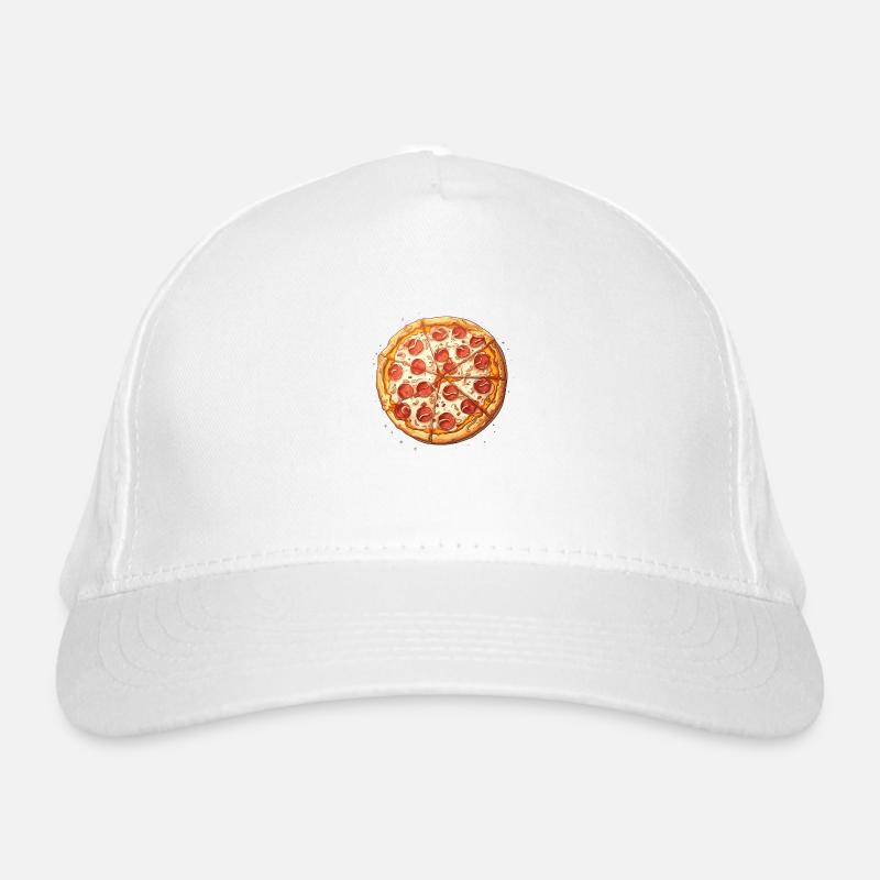 Lecker Salamipizza! Bio-Baseballkappe