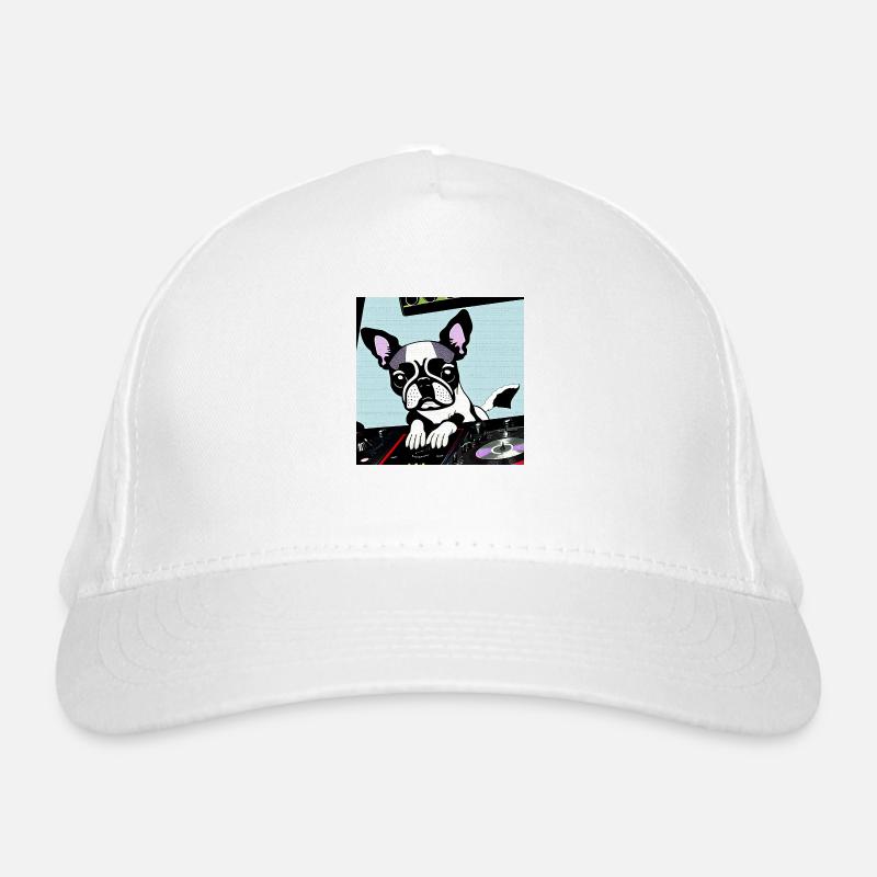 Dog DJ Pop Art Organic Baseball Cap