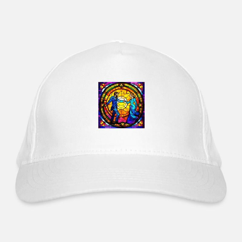 psychedelisches trippy Liebes-Design Bio-Baseballkappe